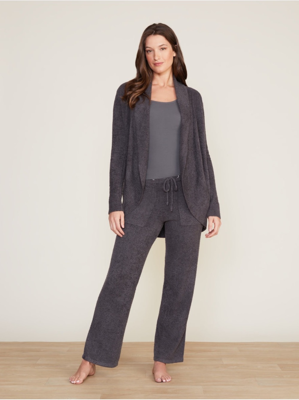 BAREFOOT DREAMS COZYCHIC LITE CRICLE CARDIGAN BLACK WOMENS L/XL
